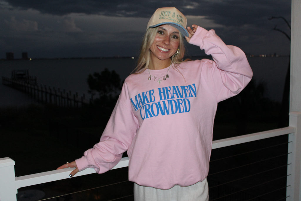 Make Heaven Crowded Sweatshirt- Light Pink