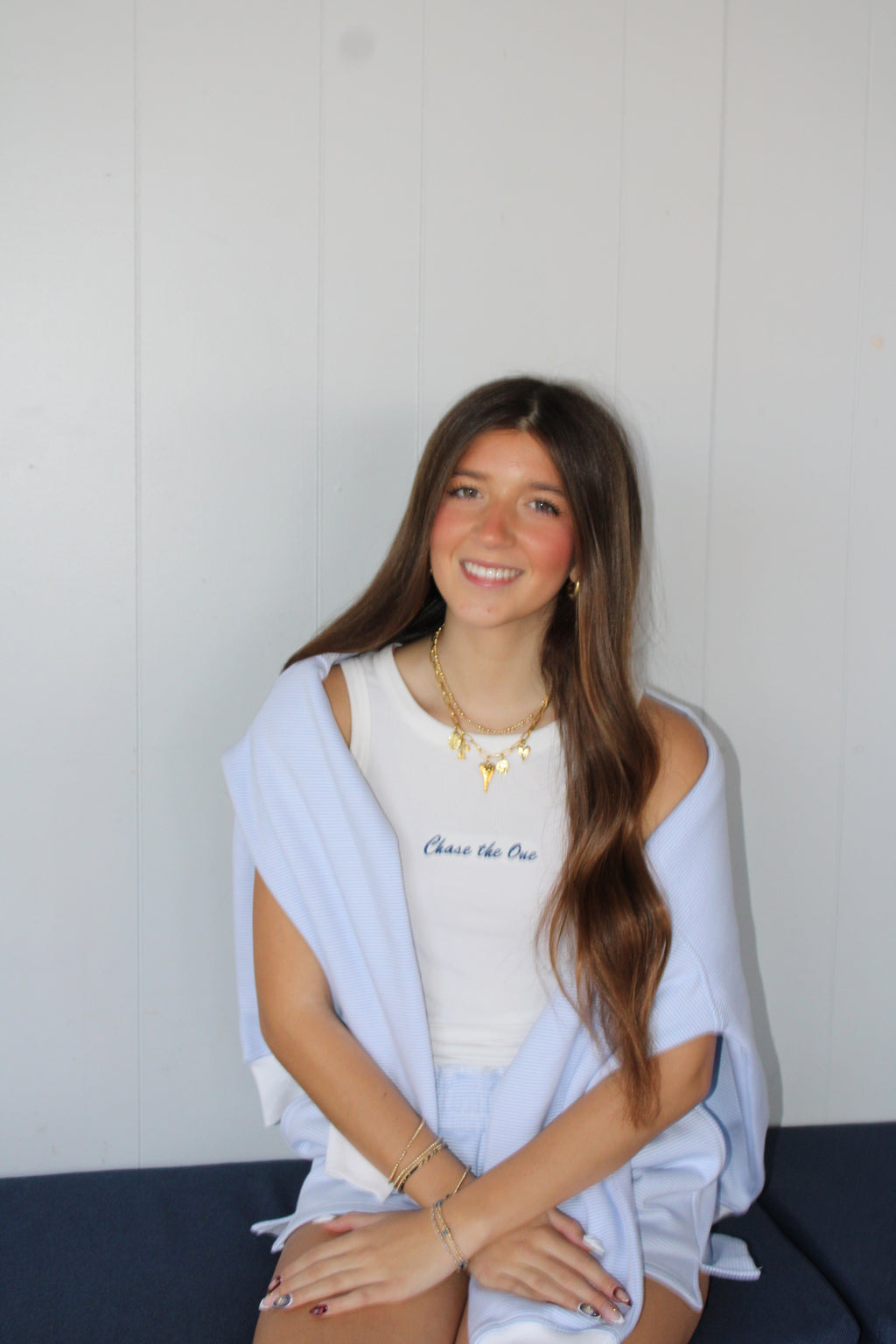 Stripes Mock-Neck Set