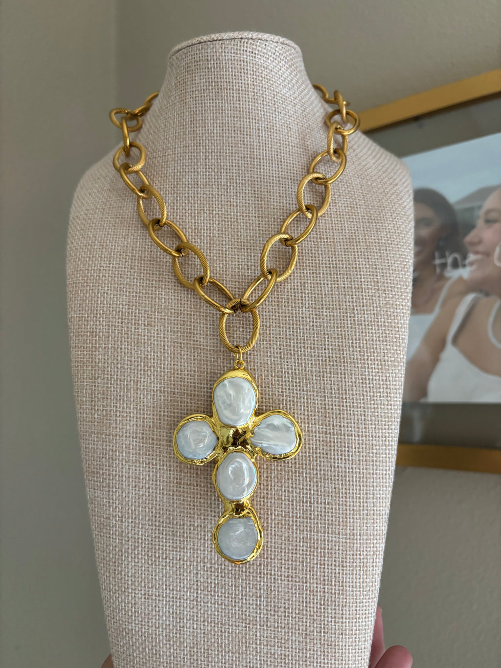 Beach Girl Pearl Cross