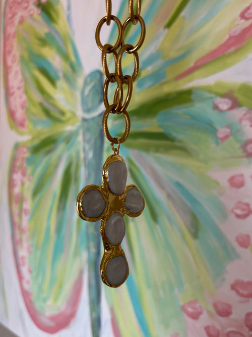 Beach Girl Pearl Cross