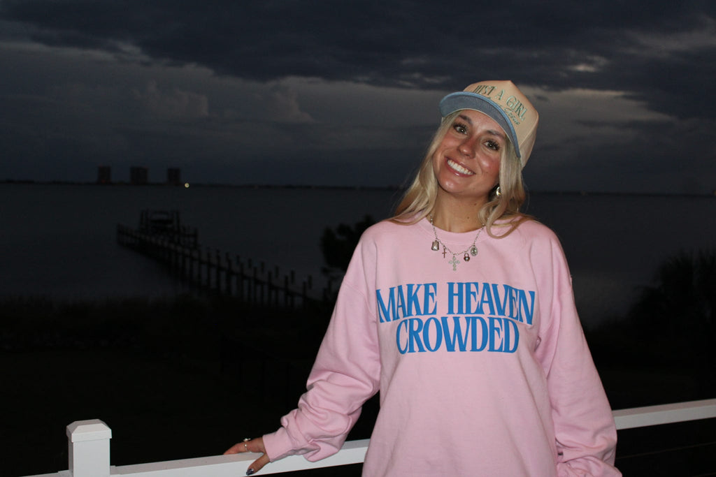 Make Heaven Crowded Sweatshirt- Light Pink