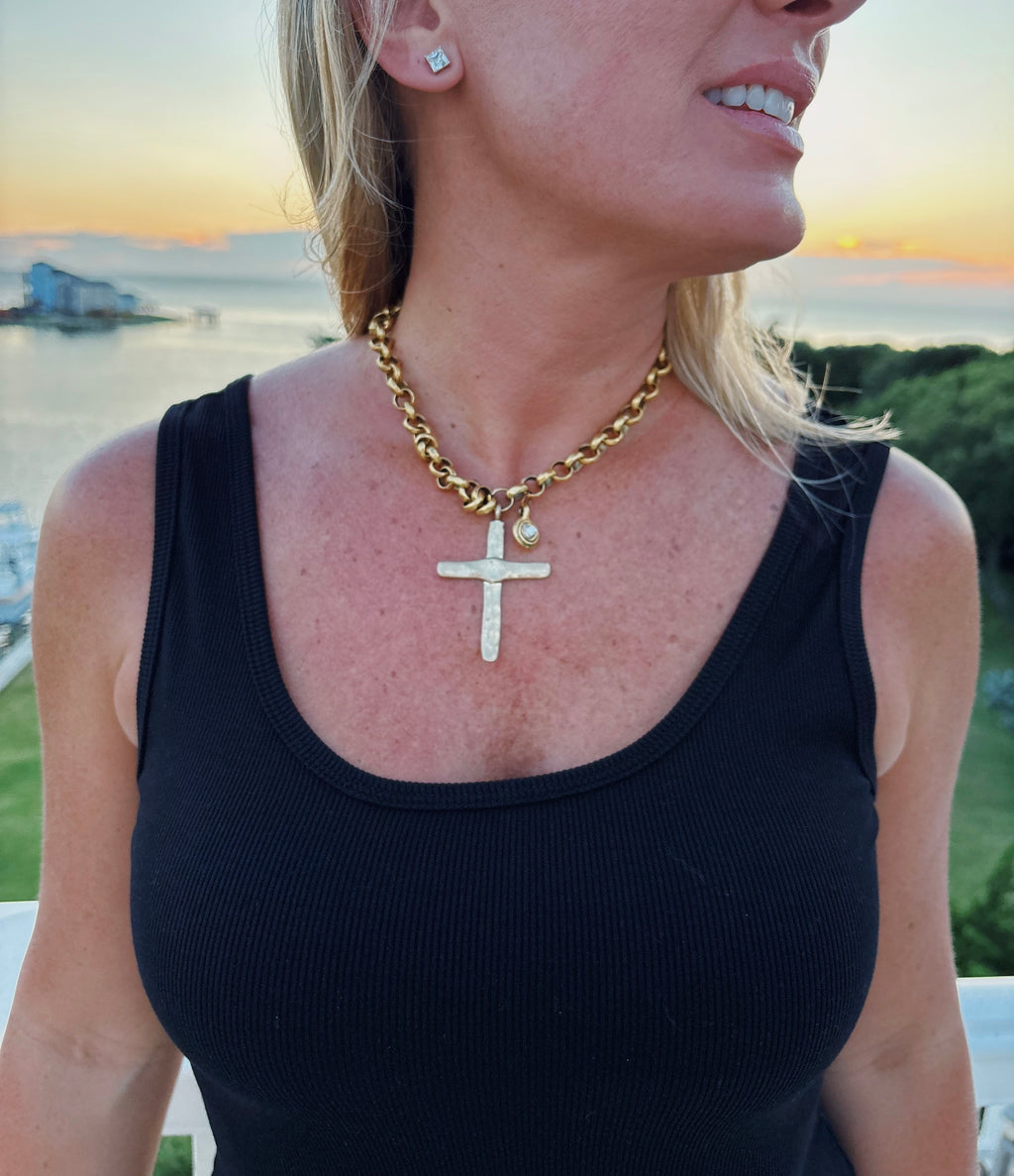 Hammer Cross Necklace
